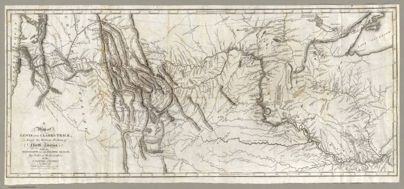 A Map of Lewis and Clark's Track, Across the Western Portion of North America From the Mississippi to the Pacific Ocean (1814). The map was copied by Samuel Lewis from William Clark's original drawing, and was engraved by Samuel Harrison.