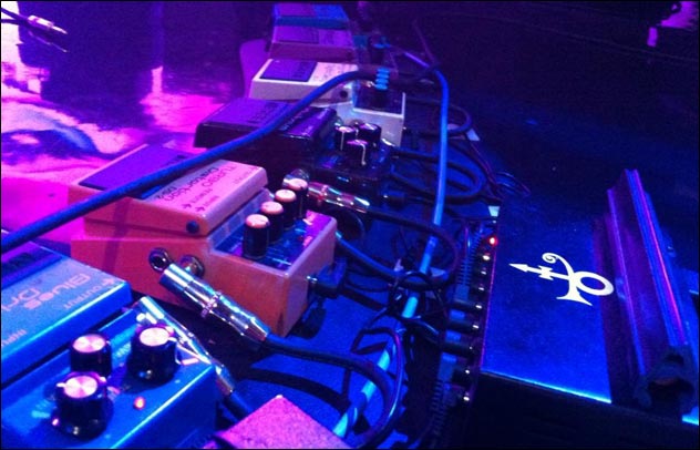 Prince's pedal board, DNA Lounge, 2013.