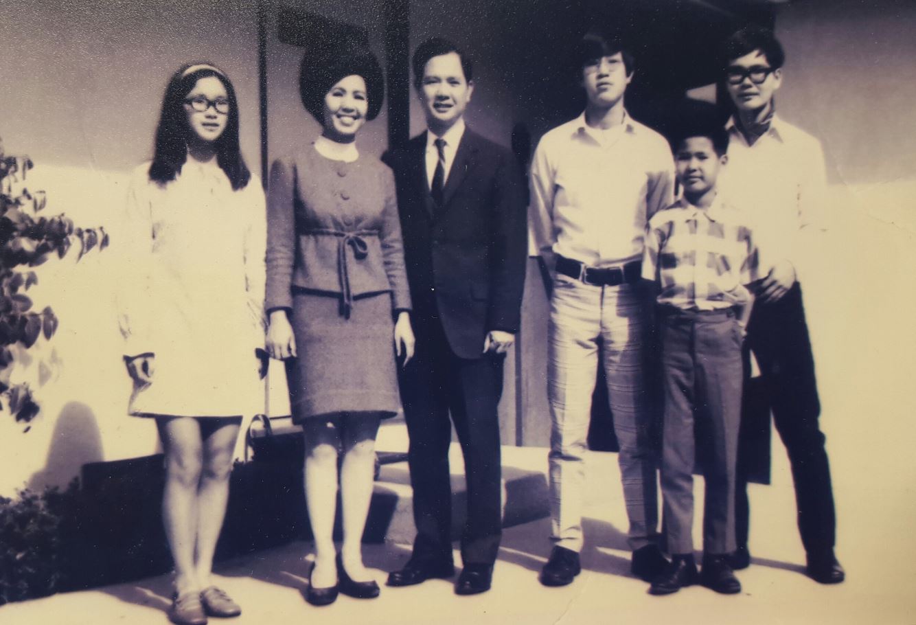 "This picture was taken in 1969, Monterey. The Dovan clan had been one of the first Vietnamese families to emigrate to the US. The patriarch, Hien Dovan was offered a teaching post at the Language Institute on the West Coast and came over during the Eisenhower administration in 1957; his family soon followed. At school the young Dovans were thought to be either Koreans (because of the recent Korean War), Chinese or Japanese because at that time very few people had ever heard of Vietnam.”