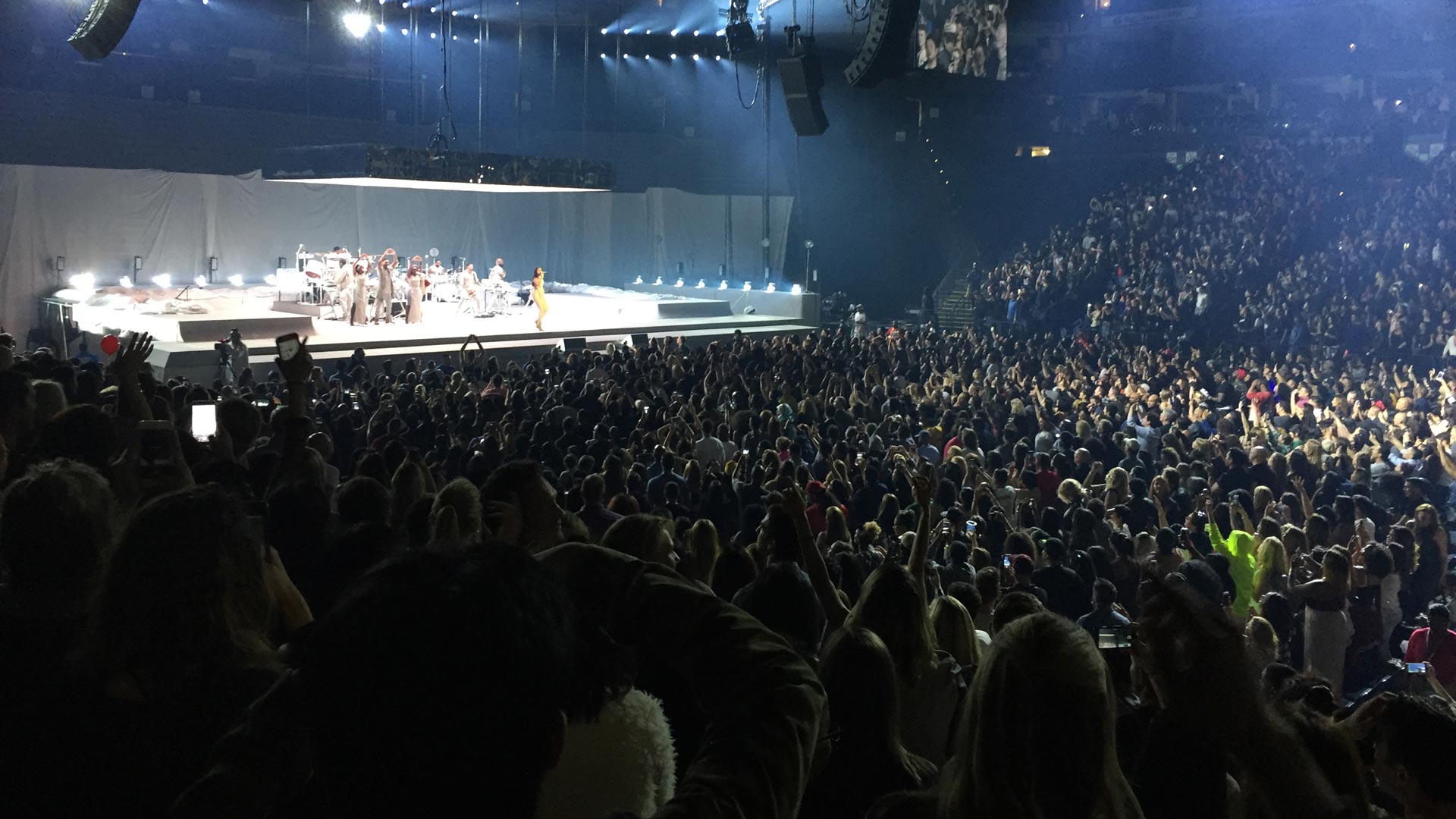 Rihanna at the Oracle Arena, May 7, 2016.