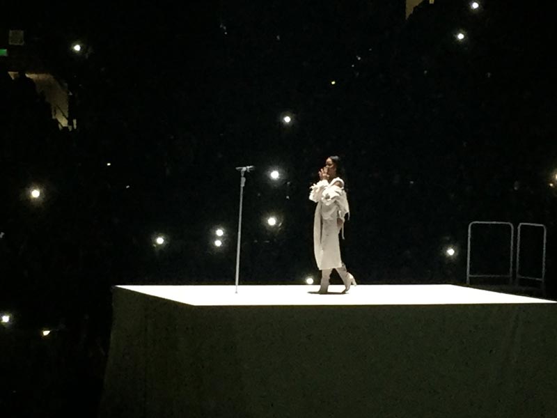 Rihanna at the Oracle Arena, May 7, 2016.