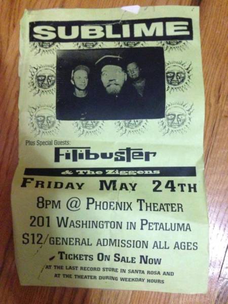 The flyer for Sublime's last show, May 24, 1996.
