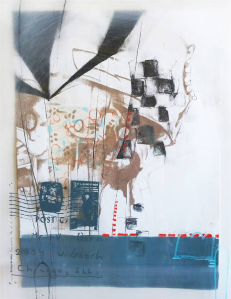 Lithograph with Screen Print and mixed media on paper and Plexiglas