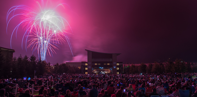 Fireworks at the Green Music Center at Sonoma State in Rohnert Park