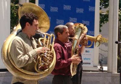 Balkan brass band at Yerba Buena Gardens Festival