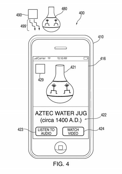 A drawing from Apple's new patent demonstrates its potential use in giving viewers more context