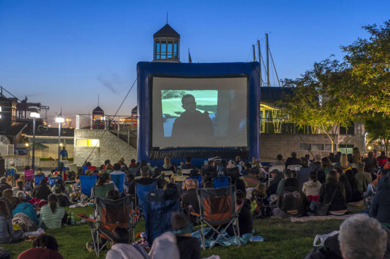 Crowds attend last year's Waterfront Flicks at Jack London Square. 