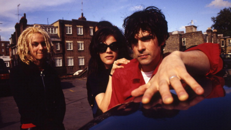 Hollis Queens, Cristina Martinez and Jon Spencer of Boss Hog, London, United Kingdom, 1995.