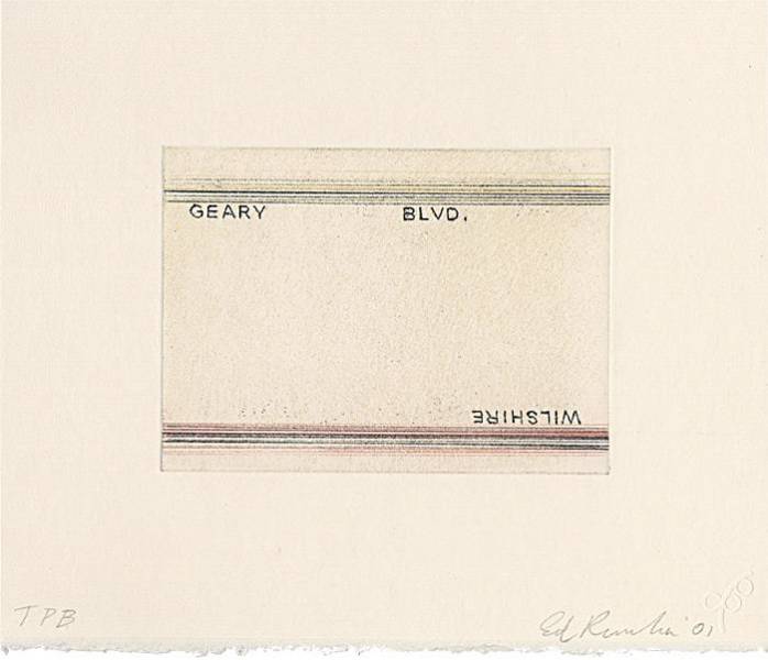"Geary, Wilshire" by Ed Ruscha at Crown Point Press