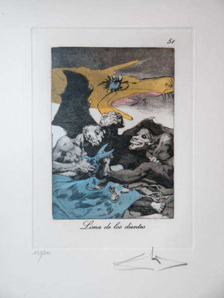 "Lima de los Dientes," an etching from "Les Caprices De Goya De Salvador Dalí." For many people, this is not what they imagine when they imagine Dalí.