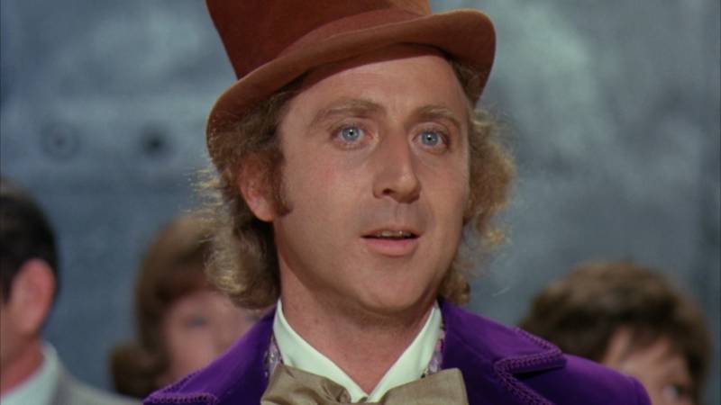 Gene Wilder as the eccentric chocolatier Willy Wonka.