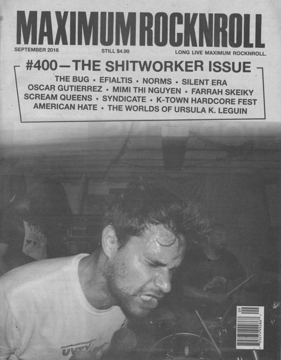 Cover of Maximum Rocknroll's 400th issue