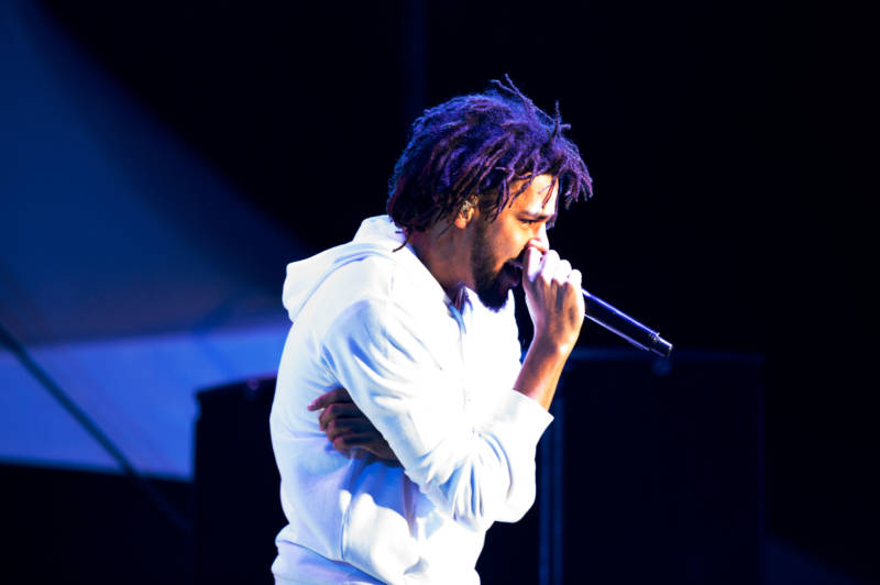 J. Cole performs at the 2016 Outside Lands Festival in San Francisco.