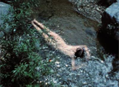 Ana Mendieta, Still from 'Creek,' 1974.