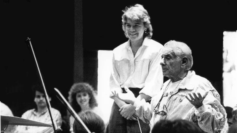 Composer John Adams says there’s a lot in Marin Alsop that recalls her mentor Leonard Bernstein, a great popularizer of classical music. "She always speaks before each performance of a new piece and sets a tone of adventure, a tone of excitement, and a kind of intimate connection between the listener and the performer."