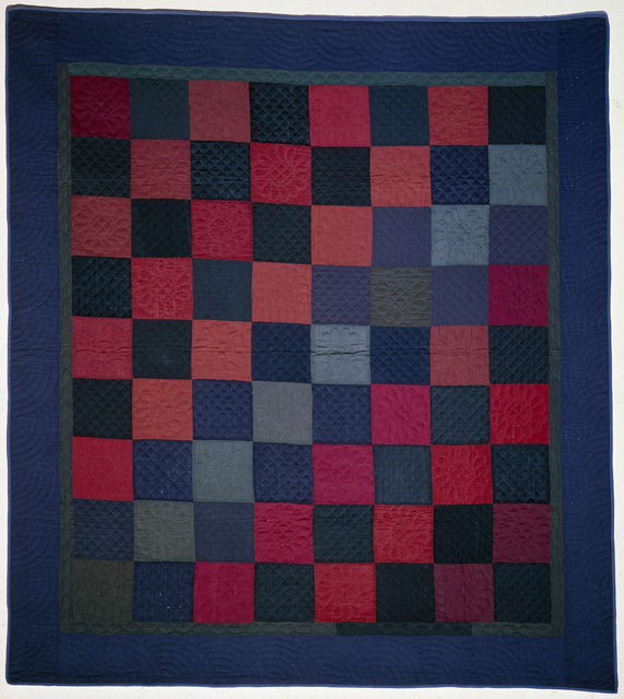 Quilt, "Checkerboard" pattern, ca. 1900.