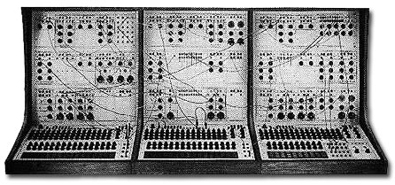 A Buchla 100 series, which Buchla designed to help avant garde composers move away from the difficult tape splicing work required of "Musique Concrete" 