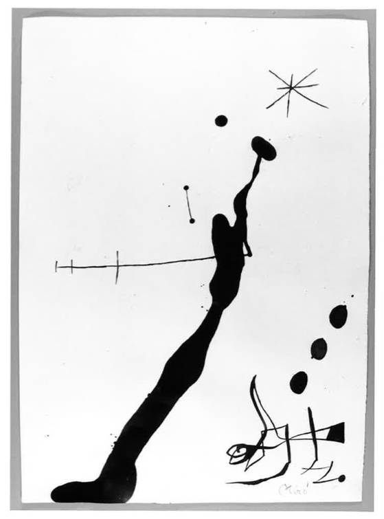 Joan Miró, 'Femme et oiseau dans la nuit,' 1972.