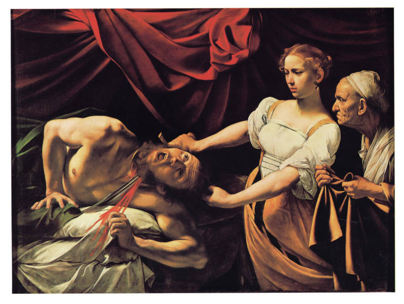 Hockney says late 16th century Italian painter Caravaggio "invented Hollywood lighting." Above is his 1599 work, "Judith Beheading Holofernes."