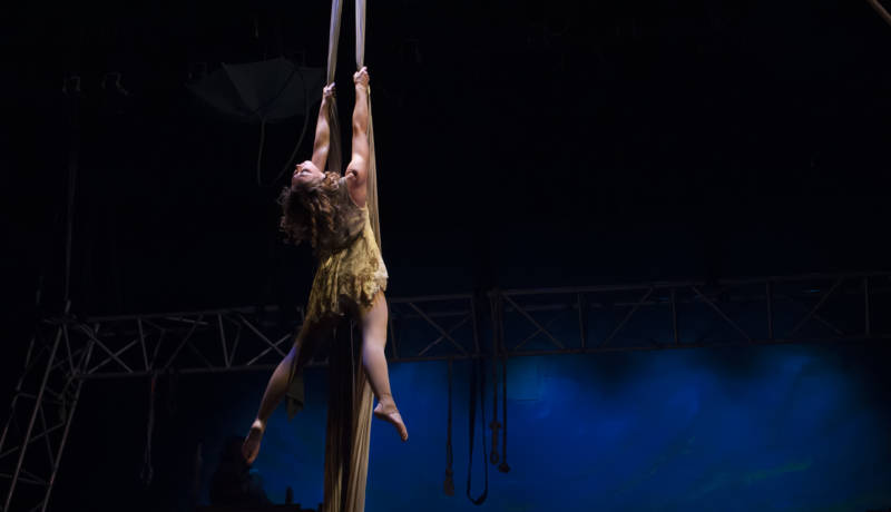 Performer TT Robson in a new circus show at Kinetic Arts Productions