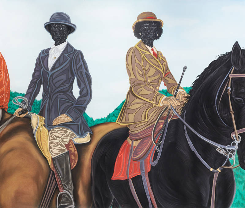 Toyin Ojih Odutola, 'Hunting Season (Mother and Daughter),' 2016. (Courtesy the artist and Jack Shainman Gallery, New York)