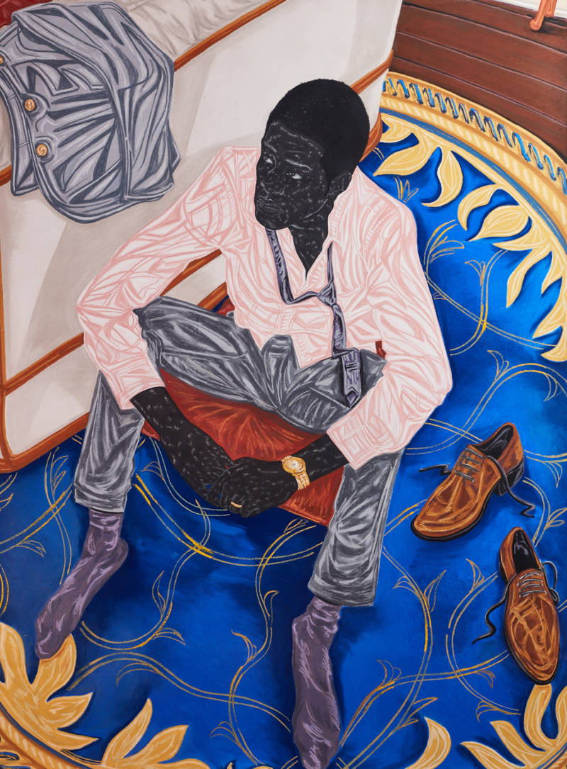 Toyin Ojih Odutola, 'A Misunderstanding with the Mistress,' 2016. (Courtesy the artist and Jack Shainman Gallery, New York)