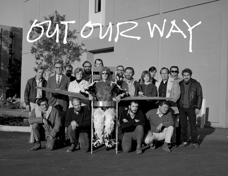 Exhibition announcement for 'Out Our Way.'