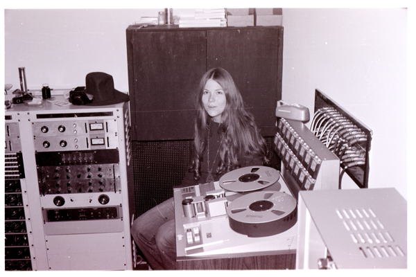 Ellen Burke at Wally Heider Studios in the early '70s.