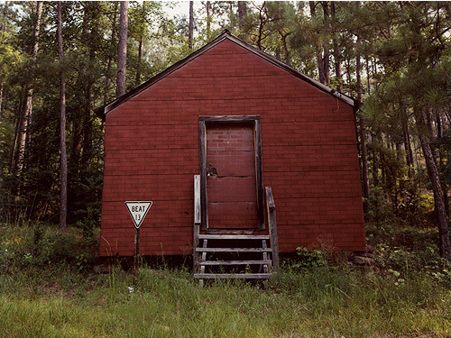 William Christenberry, Red Building in Forest, Hale County, Alabama, 1996.