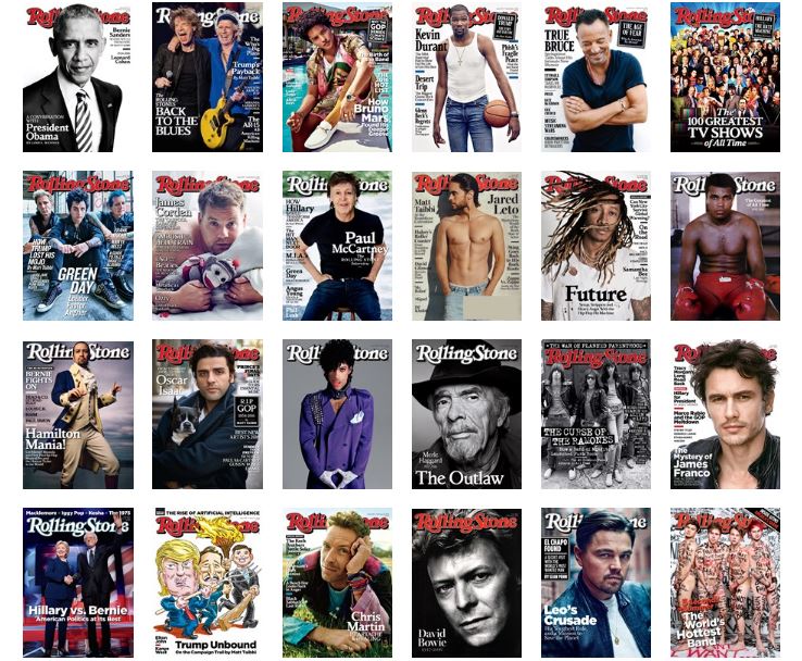 The year in dudes -- aka 'Rolling Stone' covers.