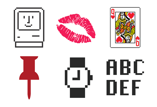 Icons by Susan Kare, 1983-2015.