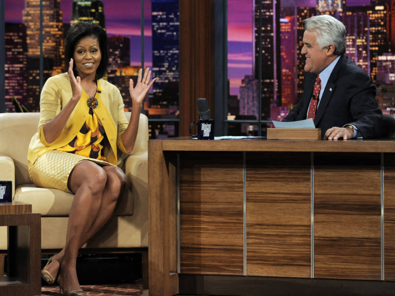 Michelle Obama appeared on <em>The Tonight Show</em> on Oct. 27, 2008, just days before the election.
