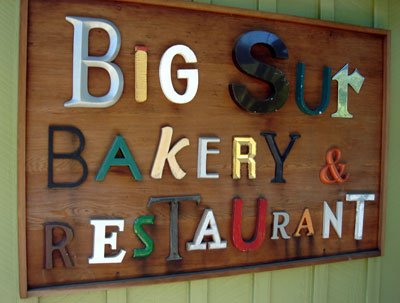 Big Sur Bakery and Restaurant sign