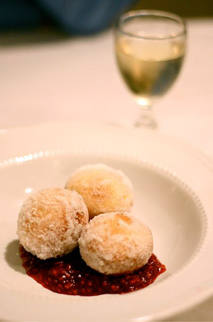 donuts and raspberry jam at Eloise
