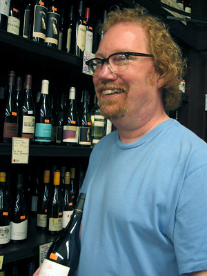 Chuck Hayward in wine shop