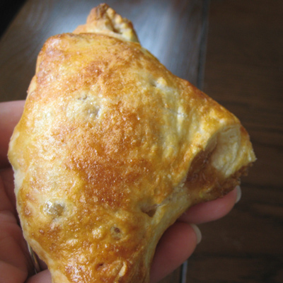 Apple turnover in hand