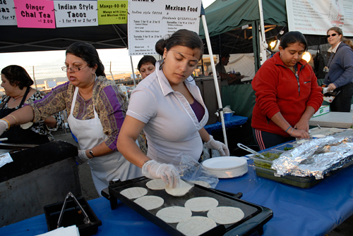 Indian style tacos at Fire Arts Festival in Oakland