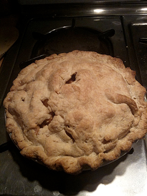 the finished pie