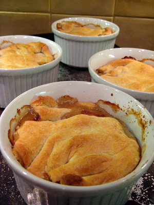 pot pies out of the oven