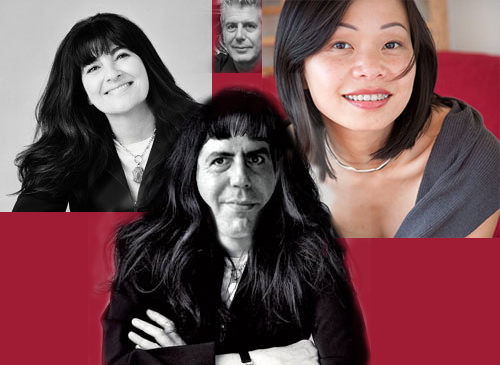 Ruth Bourdain collage with Pim, Anthony Bourdain and Ruth Reichl