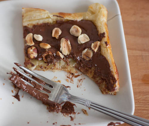 Piece of Nutella Puff Pastry