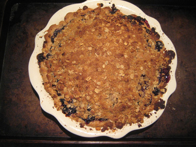 blueberry crumble pie