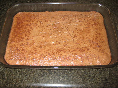 pan of brownies
