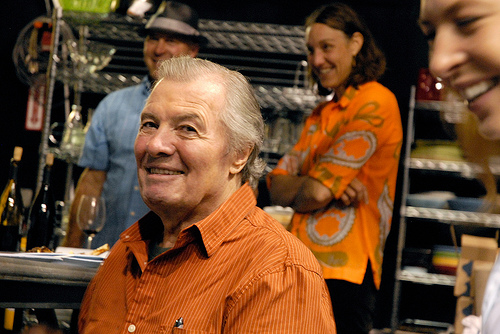 Jacques Pepin at the Essential Pepin wrap party. Photo by Wendy Goodfriend