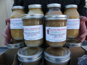 Let's Preserve apple sauce on its way to needy homes.