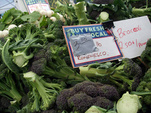 Romanesco broccoli at Ferry Plaza Farmers Market. Photo by Tamara Palmer