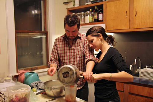 Daniel and Mirra working together. Photo: Stephanie Watts