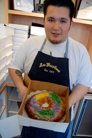 King Cake at La Farine in Oakland. Photo by Wendy Goodfriend