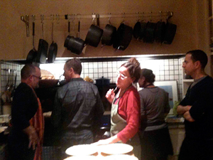 In the kitchen with vegetarian cooking instructor Theresa Murphy. Photo: Sarah Henry