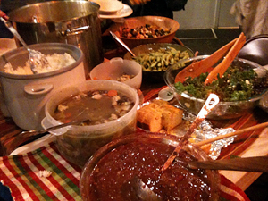Home-style cooking was on the menu at the Eat-In hosted by performer Amara Tabor-Smith at CounterPULSE on Tuesday.